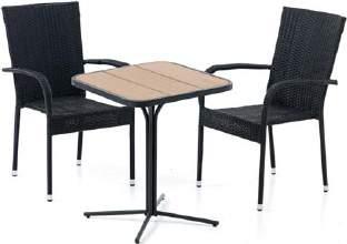 Stohovací židle z oceli a ručně pleteného voděodolného petanu. Stolek 1999,- 1500,- Židle 1499,- 1100,- 3774226 25 % ŽIDLE 600.