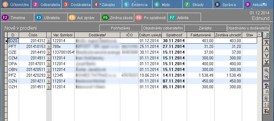 Novinky verzie X5.1 Novinky verzie X5.1 ZMENA ZÁSOB (F5) Rýchly pohľad na pohyb zásob, na podlimitné či nadlimitné stavy, sledovanie základných informácií o stave zásob.