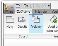 Klepnutím přidáte na položku značku zaškrtnutí a skrytý panel se zobrazí. 2.1.2 Projekty Projekt představuje logické seskupení úplného projektu návrhu.