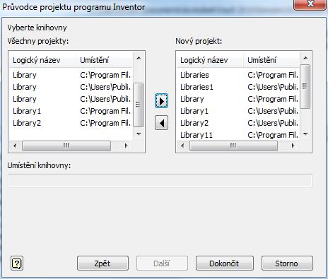 V posledním okně vybereme všechny knihovny a klepneme na