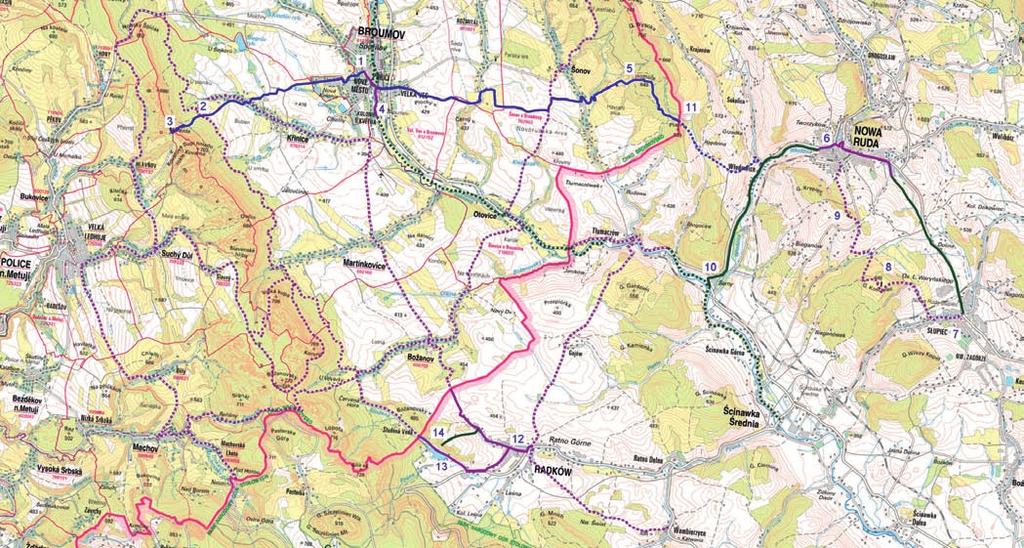 Cestujte na kole turistické cyklotrasy V rámci projektu CYKLOREGION vzniknou přeshraniční cyklistická propojení mezi partnery městem Nowa Ruda, obcí Nowa Ruda, obcí Radków, městem Broumov a obcí