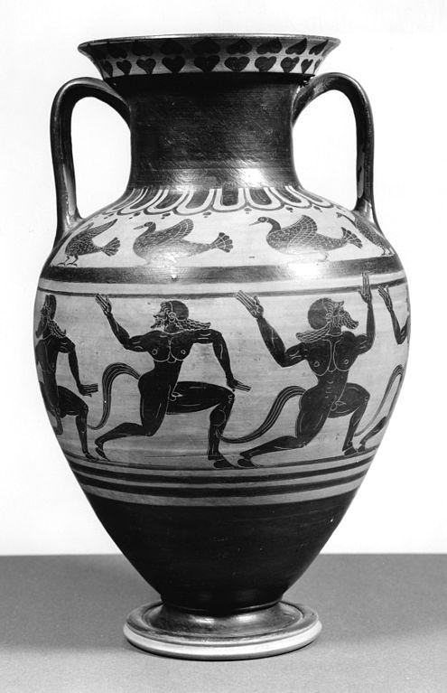 Etruscan artists imitated Greek black-figure ware during the