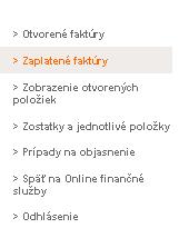 Prezeranie neuhradených faktúr Neuhradené faktúry Prehľad detailov Sťahovanie Vaše faktúry si môžete prezerať v zostupnom alebo zostupnom poradí podľa: Referencie Dátumu referencie Čísla dokumentu