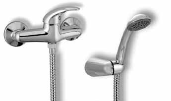 Sprchová nástěnná baterie 150 mm s horním vývodem Wall-mounted shower mixer 150 mm With upper outlet Настенный смеситель для душа 150 мм Bez příslušenstvi. Without accessories. Без аксессуаров.