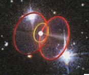 nám nejblíže. Měřením tohoto časového zpoždění je možné určit vzdálenost SN 1987A. Obrázky jsou převzaty z STScI/NASA.