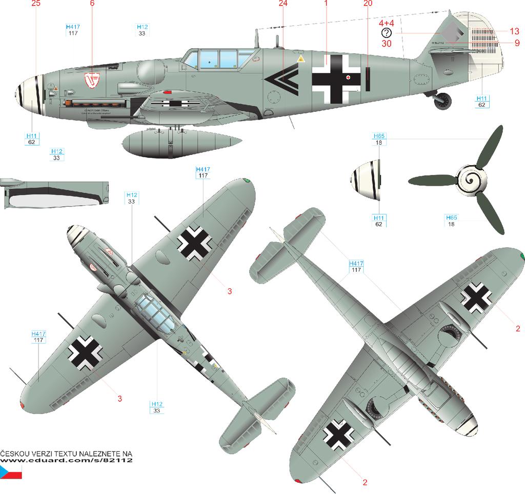 W.Nr. 27112, Flown by Maj. Walther Dahl, the CO of III./JG 3, Bad Wörishofen, December, B 1943 This Bf 109G-5 was flown by Maj.