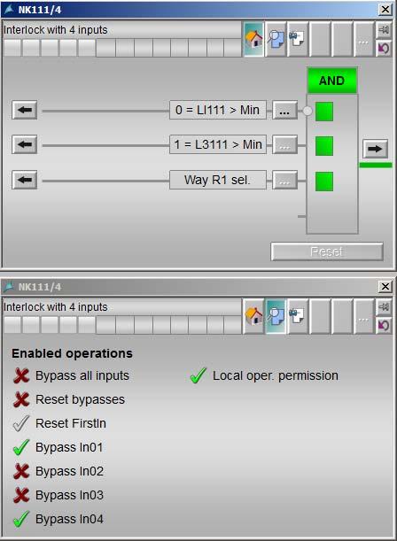 SIMATIC PCS 7 Verze 8.0 SP1 Novinky v APL Blok interlocku OS_Perm s feature bitem 5 ukázka Blokace přemostění s F.