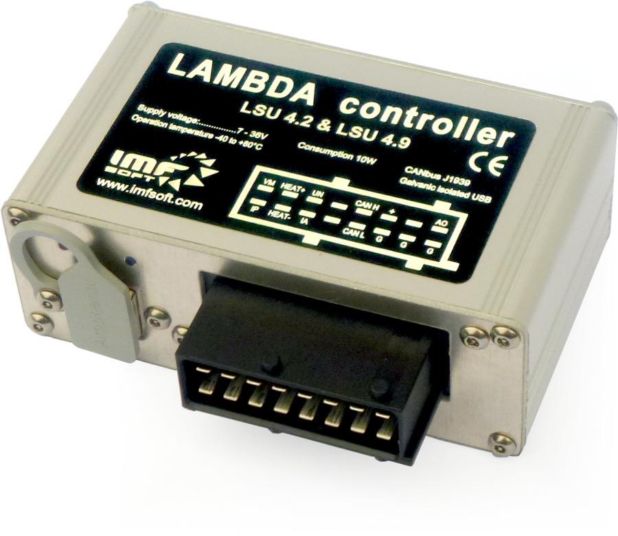Stručná charakteristika Produkt LAMBDA controller typ LCA80 je samostatný modul pro řízení a zpracování signálu širokopásmové lambda sondy typu LSU 4.9 a LSU 4.2 (náhrada LSM 11).
