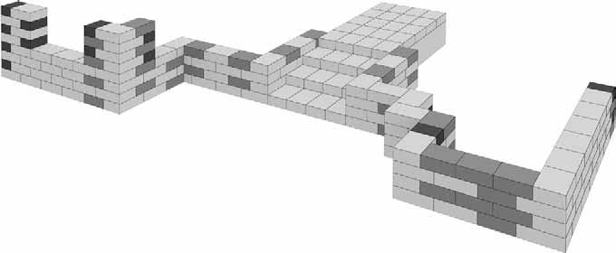 Příčný řez stěnou s uvedením vstupních parametrů t RADY A TIPY lepená část stěny kotevní výztuž ø (mm) Z H=V+Z CAKE BLOCK CAKE BLOCK probetonovaná část stěny V výztuž CAKE BLOCK BB 19/19/R výztuž