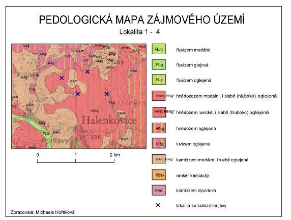 (zdroj: Půdní mapa ČR, 1 : 50