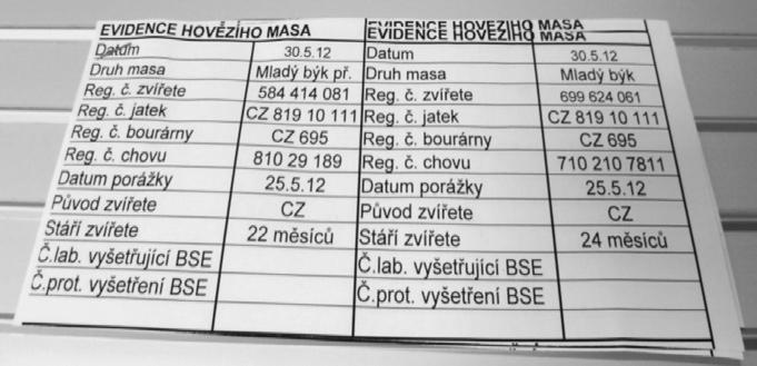 Jatečně upravené tělo tělo zvířete po porážce a následném opracování. Hovězí maso z mladého skotu maso skotu ve věku více než osmi, avšak nejvýše dvanácti měsíců (výjimka viz mladý býk).