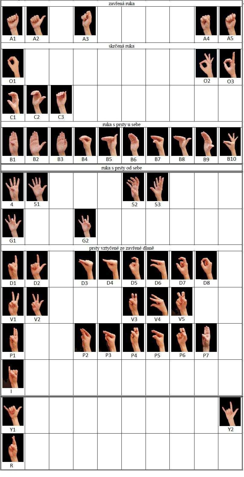 7.6 PŘÍLO(A 6 Modifikovaný způsob zápisu tvarů ruky