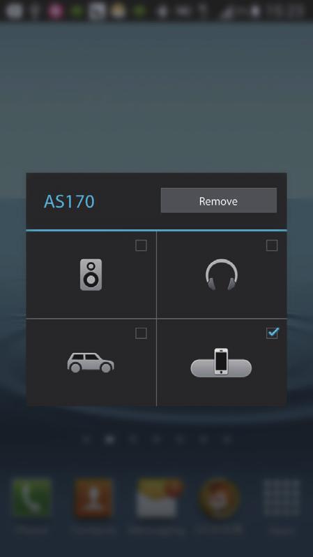 7 3 Pokud chcete, můžete klepnutím na symbol v horní části widgetu změnit název nebo ikonu zařízení AS170. Klepněte na zařízení AS170 a napište nový název.