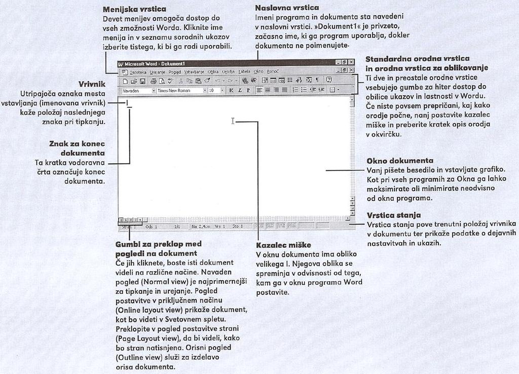 Informacijsko-komunikacijska podpora v pisarni Slika 15: Pogled na okno Worda Vir: Geller, 1997, 84 34 Slika 16: Pogled na trak Worda 2007 Vir: