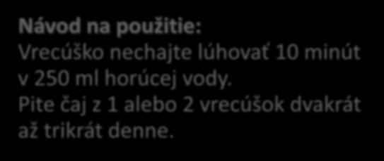 Pite čaj z 1 alebo 2