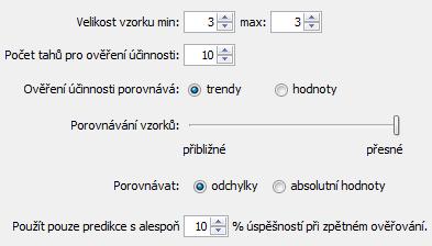 Pokud stejnou řadu čísel vyjádříme jako odchylky, bude vypadat následovně: +31,+4,-22,+7,-5,-10,-3,+8,-6,+21,-22,+7,-5 Nejnovější vzorek je pak -22,+7,-5 a vzorek s nejlepší shodou pak je -22,+7,-5,