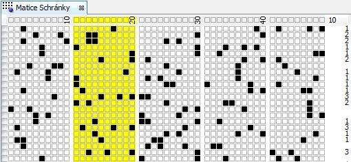tipu zruší. Důležitá funkce okna Matice Schránky je zvýrazňování čísel, kterou se zlepšuje vizuální vnímání čísel tipů.