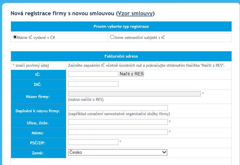 Postup při sjednání smlouvy elektronickou cestou 1-Registrace nového zákazníka v ČSN online pro firmy s více uživateli Přečtěte si vzor smlouvy.