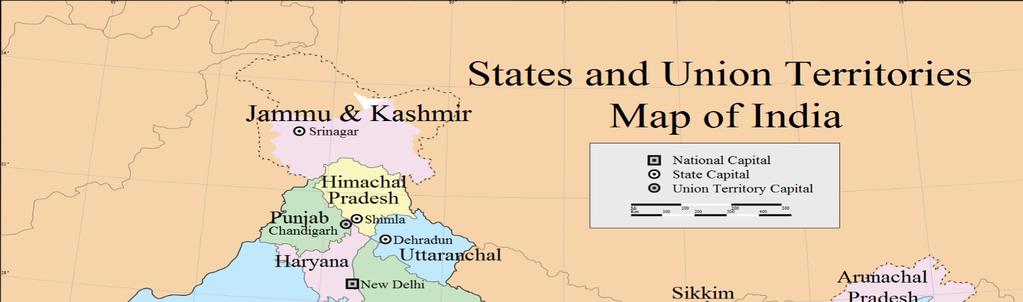 3. INDIE Zdroj: Maps of India Oficiální název: Indická republika, v hindi Bhárat Ganrádža.