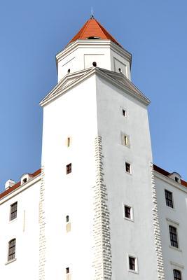 24. Pre stredovek je typické budovanie kamenných hradov na vyvýšených miestach. Nebolo tomu tak vždy, najprv sa stavali opevnenia z dreva a zeminy.