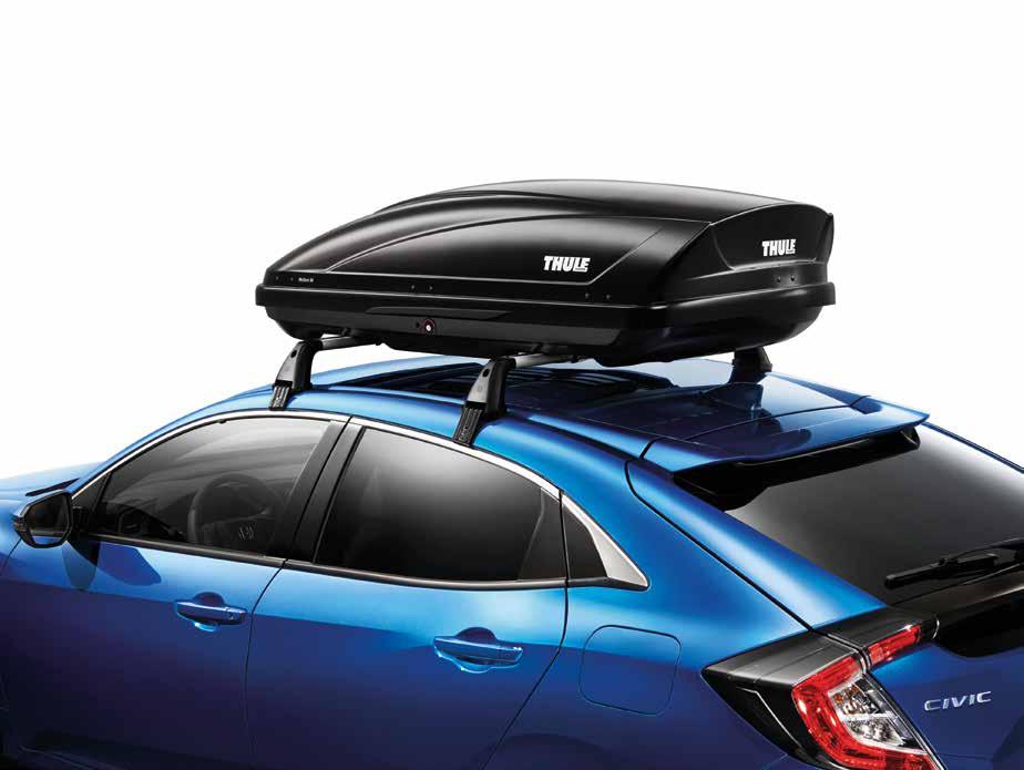 STŘEŠNÍ BOX THULE Využijte vnitřní prostor svého vozu Civic na maximum uložením nákladů do stylového a uzamykatelného střešního