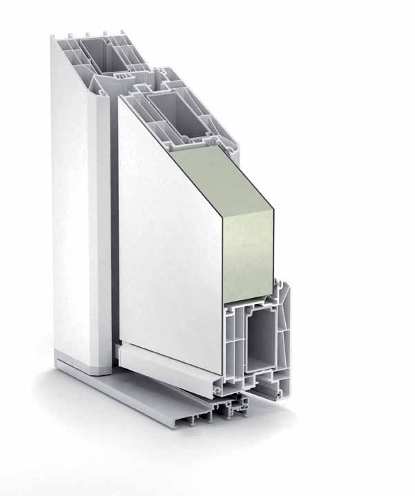 Design a stabilita v novej dimenzii Tento dverný systém ponúka všetky predpoklady pre vysokohodnotné vstupné dvere s otváraním dovnútra vrátane aktuálnej stavebnej hĺbky 88 mm.