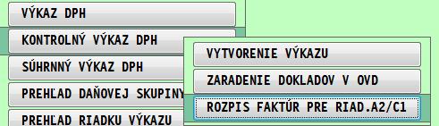 Kontrola zapísaných údajov, prípadné úpravy údajov môžeme vykonávať cez funkciu kontrolného výkazu v module PROLUC a voľbu ROZPIS