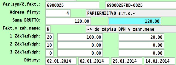 V evidencii faktúr prejdite na koniec (úplne vpravo) a kde sú ďalšie pridané stĺpce.