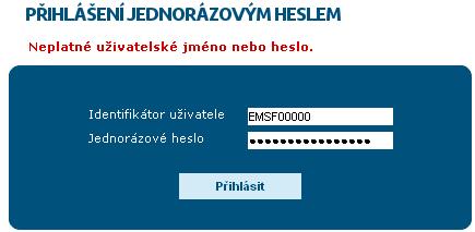 Pozor na velká a malá písmena a záměnu nuly za písmeno O. Doporučujeme heslo i identifikátor přímo zkopírovat do prohlížeče.