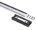 DA0115RC/RCH Linear motion guide and recirculating ball carriage Load rating up to 130kg Aluminium track, lengths 1.2m and 2.