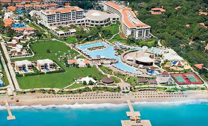 I Belek - Iskele RODINNÝ OBĽÚBENÝ SPA & WELLNESS Hotel ELA QUALITY RESORT GOLF Luxusný hotelový rezort s rozlohou až 110 000 m2, ktorý