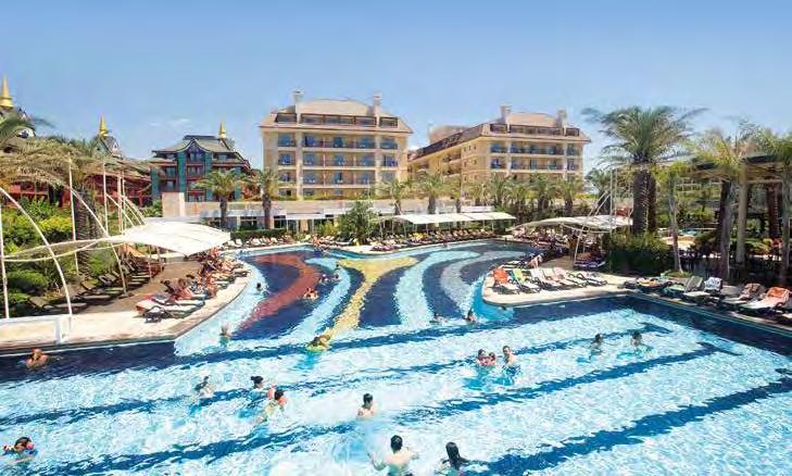 Hotel je situovaný priamo na pláži a len 200 m od centra časti Belek Bogazkent, kde nájdete množstvo obchodov a bazárov.