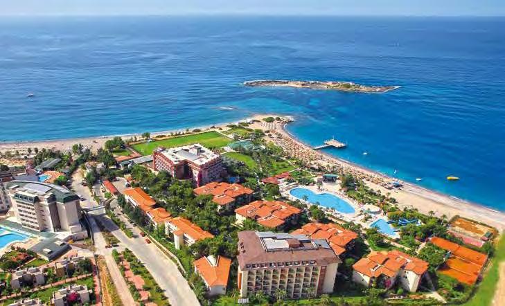 I Alanya - Okurcalar RODINNÝ Hotel JUSTINIANO CLUB PARK CONTI Hotelový komplex patrí do prestížnej hotelovej siete Justiniano Hotels.