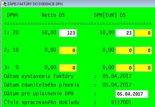 Evidencia faktúr otvorte agendu