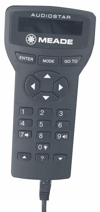 Ruční ovladač AudioStar / Az AudioStar kézidoboza / Pilot AudioStar CZ HU PL. Dvouřádkový LCD displej. Tlačítko ENTER. Tlačítko MODE 4. Tlačítko GO TO 5. Navigační tlačítka 6. Numerická tlačítka 7.