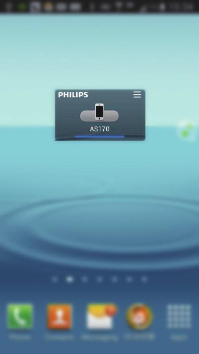 Aktivace funkce Bluetooth v aplikaci Philips Bluetooth Audio Connect Přidání zařízení AS130 na domovskou obrazovku Poznámka Zapněte zařízení AS130.
