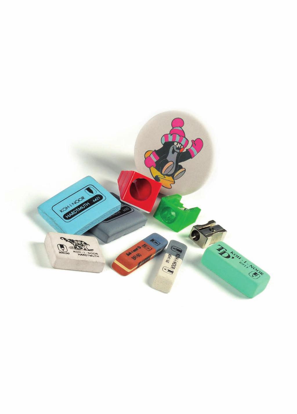 Erasers and sharpeners Radiergummi und