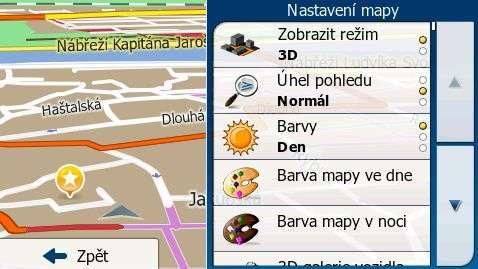 V 3D galerii si můžeme zvolit symbol svého vozu - namísto navigační šipky, se následně bude zobrazovat třeba 3D model autíčka ;-) Pro denní i pro