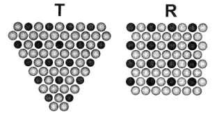 Obr. 8: Uloţení atomů na plochách těsného uspořádání [5] 3.4.