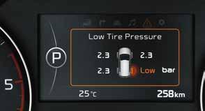 Systém sledování tlaku v pneumatikách vás bude podrobně informovat o tlaku v