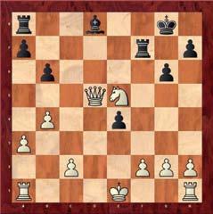SE12-36 STRANA - 11 ŠACHOVÁ PARTIA Šachový rébus. Biely na ťahu dá mat druhým ťahom. Viac o šachu na www.chess.sk Riešenie: 1. Dxf7+Kh8 (Dáma berie vežu a šachuje kráľa.