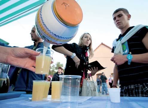 Naša dcéra tancuje v Detskom folklórnom súbore Vienok, vystupovala na vinobraní, Veniec z hrozna od vinárov prevzal starosta. tak sme ju prišli podporiť.