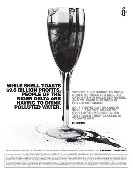 Obrázek 1: The Amnesty International shame Shell campaign 9. 2.