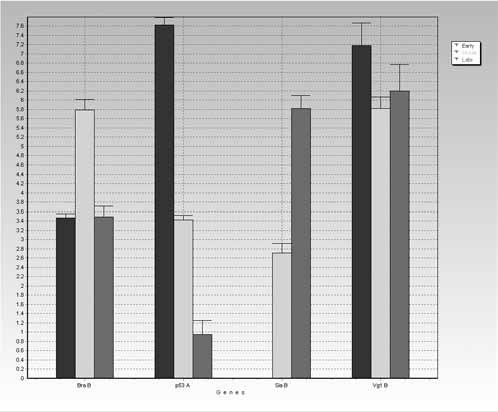 When expression of many genes is compared, GenEx offers several means to control for the false discovery rate due to multiple testing, including Bonferroni, Benjamini Hochberg, Westfall and Young,