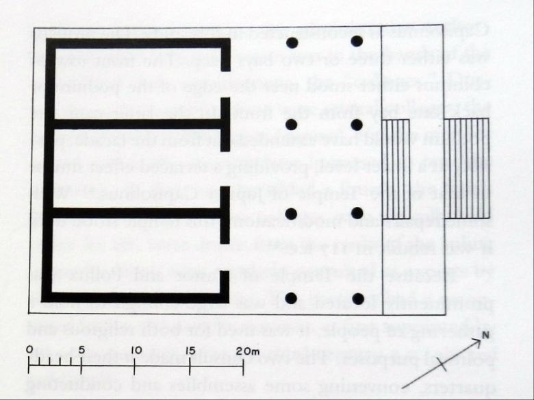 Obrázek 33 Půdorys chrámu Castora a