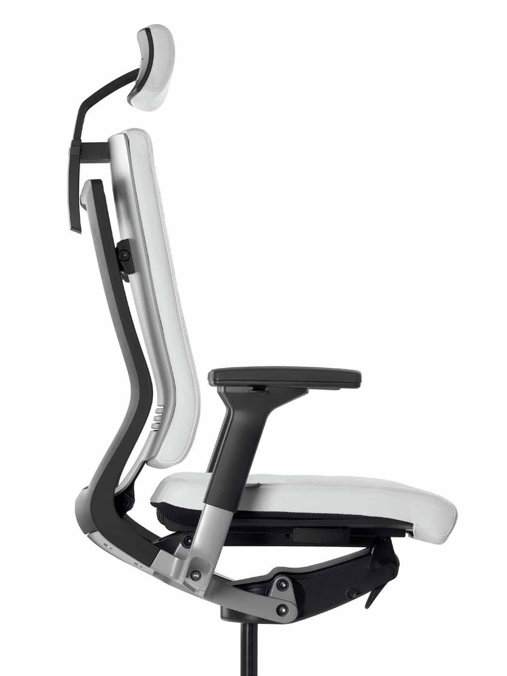 / Ergonomicky tvarované opěradlo / Ergonomisch geformte Rückenlehne / Dossier de forme ergonomique Backrest supporting frame with an inbuilt sliding height control / Nosný rám opěradla se zabudovaným