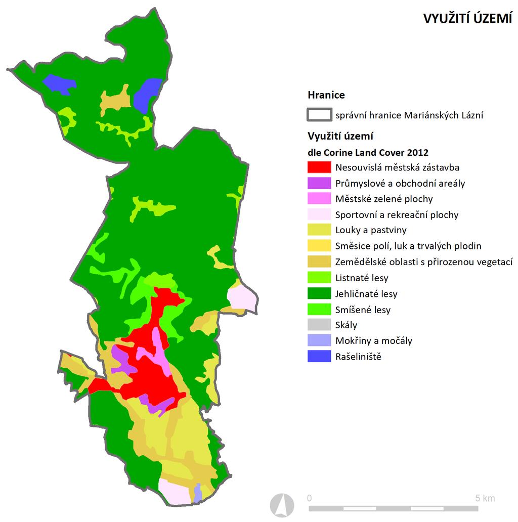 druh pozemku výměra (ha) podíl výměry ostatní plochy 608 11,7 % celková výměra 5 179 100 % Schema: Kategorie území dle CORINE Land Cover 2012 (https://geoportal.gov.