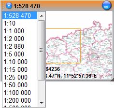 Toto tlačítko (případně okno s přehledkou) je možné posunout kamkoliv v rámci mapového okna uchopením tlačítka (případně horní lišty okna s přehledkou) levým tlačítkem myši a současným tažením myši.