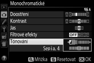 Oranžový filtr O Oranžový produkuje vyšší kontrast než žlutý, červený filtr produkuje vyšší kontrast než R Červený oranžový. G Zelený Změkčuje odstíny pleti. Lze použít pro portréty.