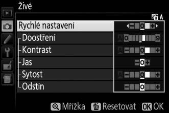 3 Vyberte předvolbu Picture Control.